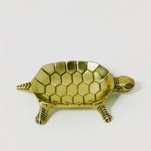 Vintage Brass Turtle Trinket Dish